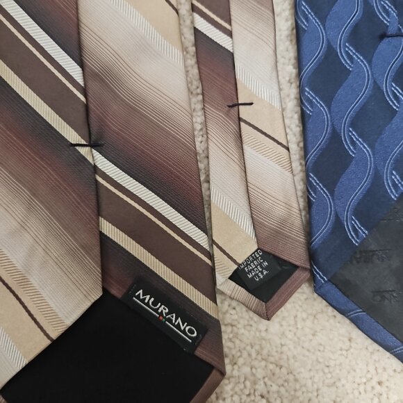 Murano lot of 3 Men's Luxury Designer necktie Tie All 100% SILK Made in USA Kore - Picture 5 of 6
